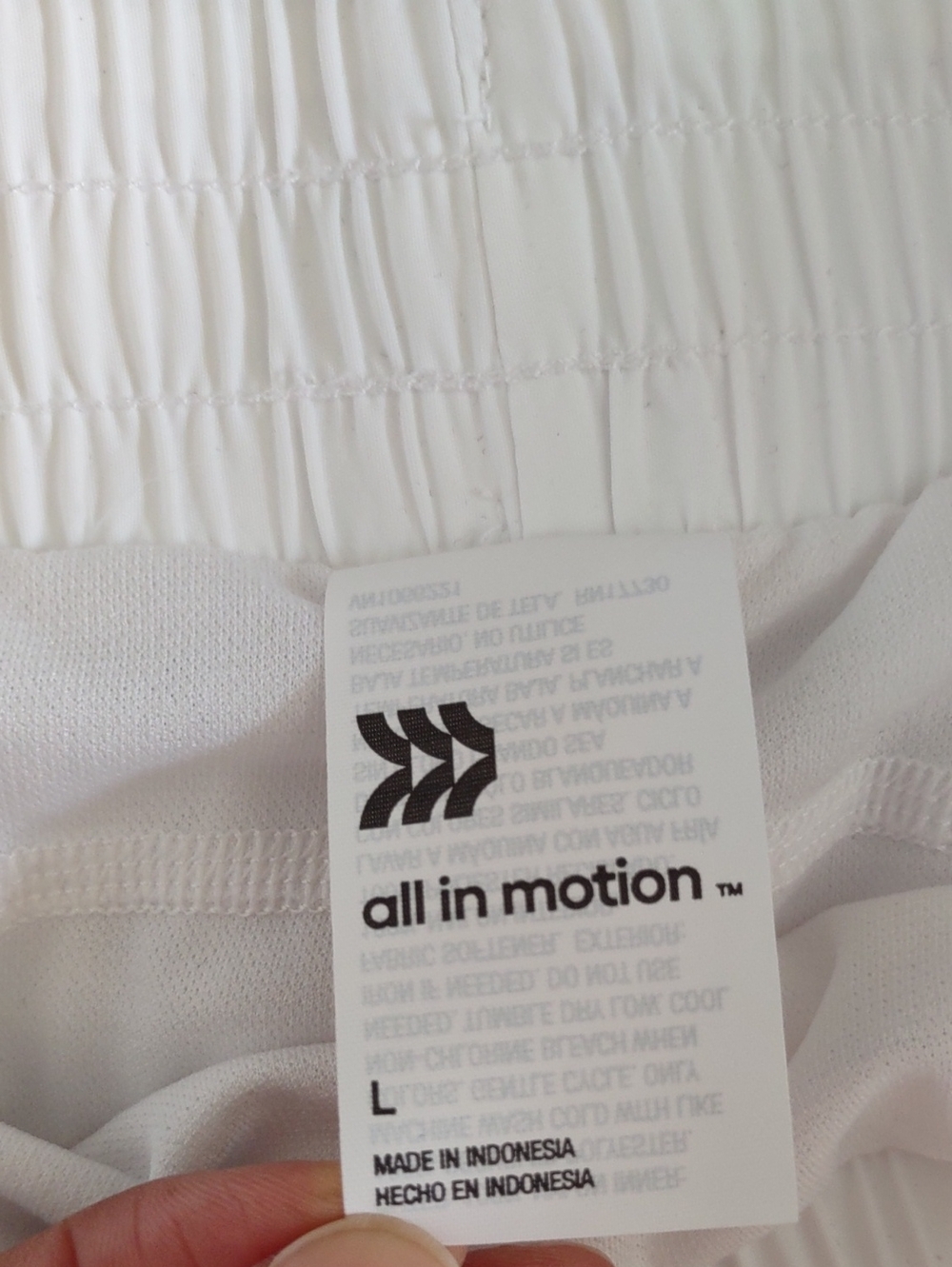 All In Motion Large White High Rise Crinkle Short - Picture 12 of 16